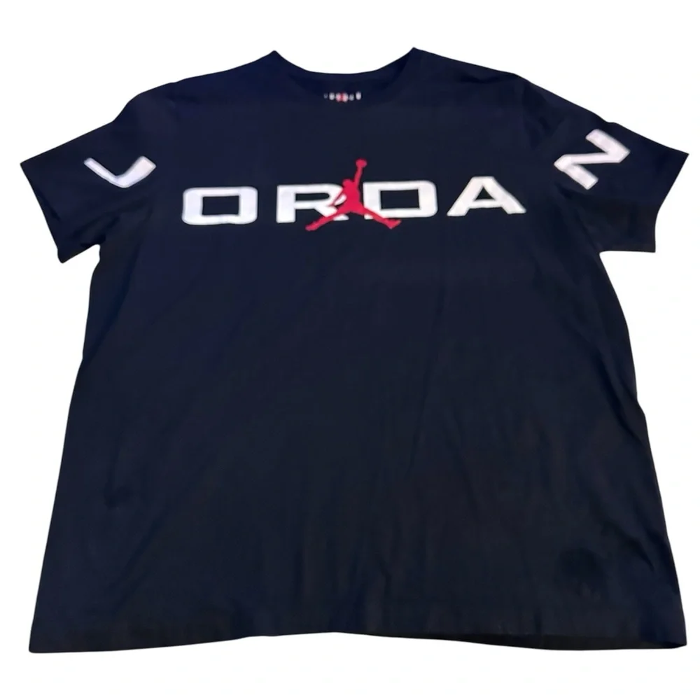Jordan Nike Black and Red Logo T-Shirt